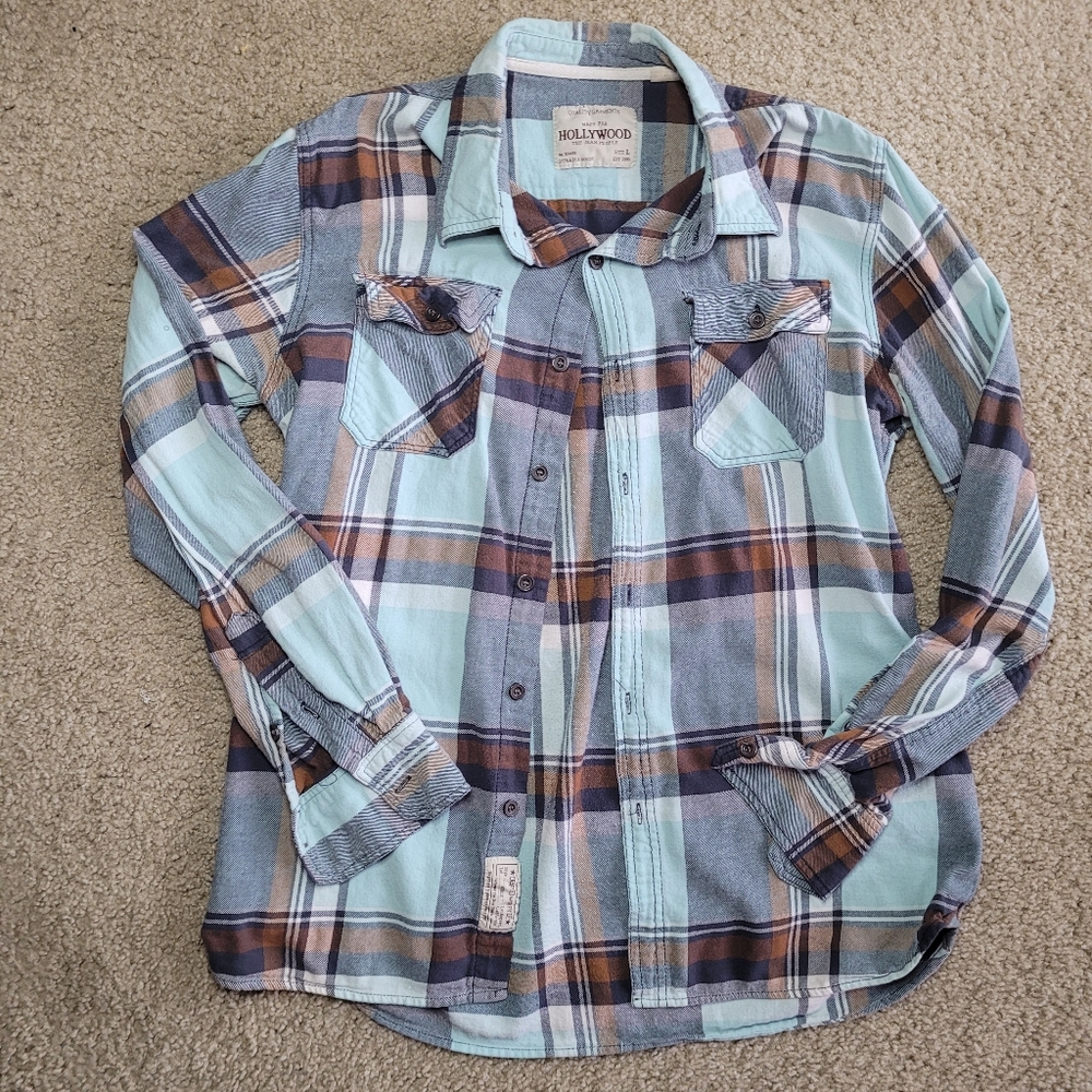 Blue and Brown Plaid Flannel